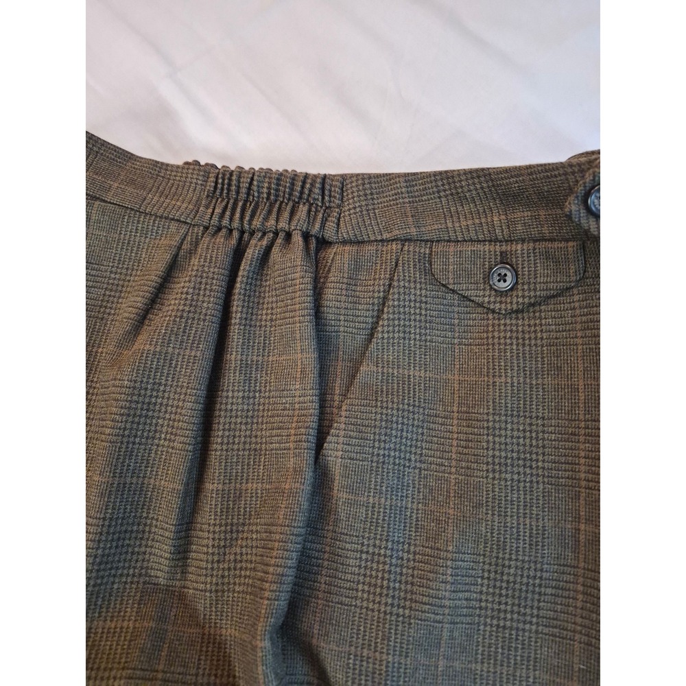 Lauren RL Brown Glen Plaid 100% Wool Wide Leg Trousers Pants
14W 36x30 Preppy - Picture 6 of 8